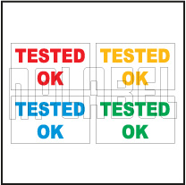 Tested OK Round Labels