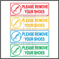 162577 Remove Your Shoes Sticker