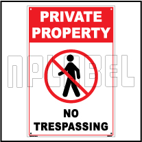 223334 No Trespassing Sign Name Plate