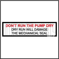 250279 Do't Run Pump Dry Sticker