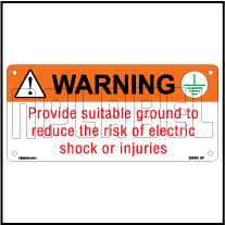 250281 Earthing Warning Labels & Stickers