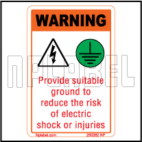 250282 Grounding Warning Sticker