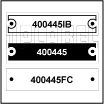 400445 - Control Panel Labels Size 50 x 12mm