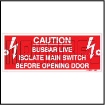 411171 Busbar Live Caution Labels