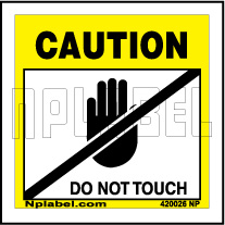 420026 Caution - Do Not Touch Stickers