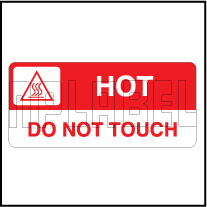 420028 HOT Do Not Touch Caution Stickers