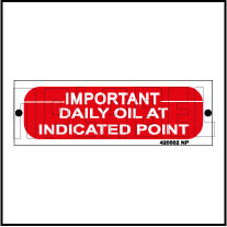 420502V Daily Oil At Indicated Point Stickers
