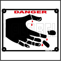 420503 Danger - Protect Your Hand Labels