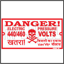 420505 Danger 440/460 Volts Stickers
