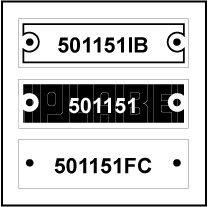 501151 - Control Panel Labels Size 45 x 13mm