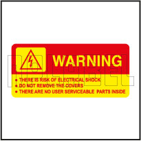 570574 Risk of Electric Shock Warning Signs Labels