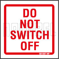 581097ML Instruction - Do Not Switch Off Metal Labels