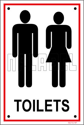 582732 Toilets Sign Name Plates & Signs
