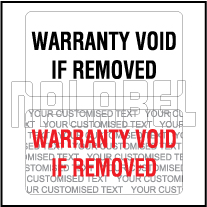 590663 Warranty Void If Removed Seal Sticker