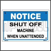 590903 Shut Of Machine Instruction Plate & Signage 590903 Shut Of Machine Instruction Plate & Signage