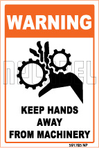 591785 Keep Hands Away Warning Sticker & Labels
