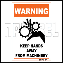 591785 Keep Hands Away Warning Sticker & Labels