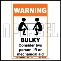 592167 Bulky Caution Sticker & Labels
