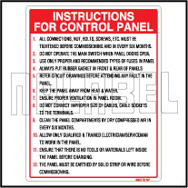 592172 Instruction Sticker Label For Control Panel