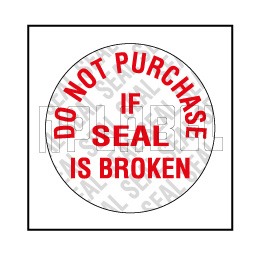 592175 Security Seal Sticker - Do not Purchase
