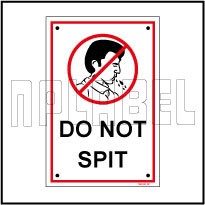 592320 Do Not Spit Sign Sticker