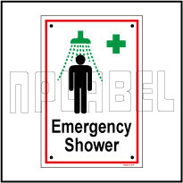 592514 Emergency Shower Name Plates & Signage