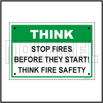 592515 Stop Fires Sign Sticker