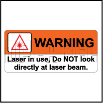 592516 Warning - Laser Beam Stickers