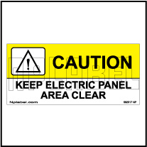 592517ML Keep Electric Panel Area Metal Labels