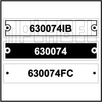 630074 - Control Panel Labels Size 75 x 15mm