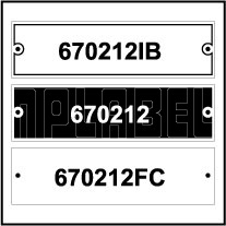 670212 - Control Panel Labels Size 90 x 25mm