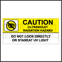 770602 Warning - UV Radiation Hazards Stickers