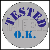 820178 Tested O.K. Round Sticker