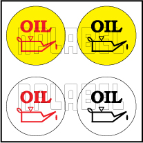 840300 Oil Change Stickers