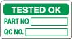 Tested OK Round Labels