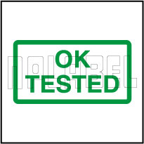 Tested OK Round Labels