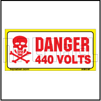 910613 Danger - 440 Volts Warning Stickers & Label