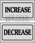 940135 Increase - Decrease Control Panel Sticker (SET)