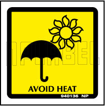 940136 Avoid Heat Signs Stickers & Labels
