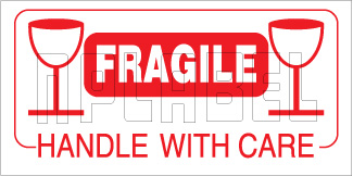 White Fragile Stickers Sign Shipping Mark Labels Handle with Care A4 Size -  China Outer Packaging, OEM Sticker