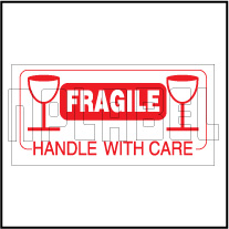 940562 Fragile - Handle With Care Sticker Labels