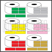 Color Barcode Labels - Across 2 Labels