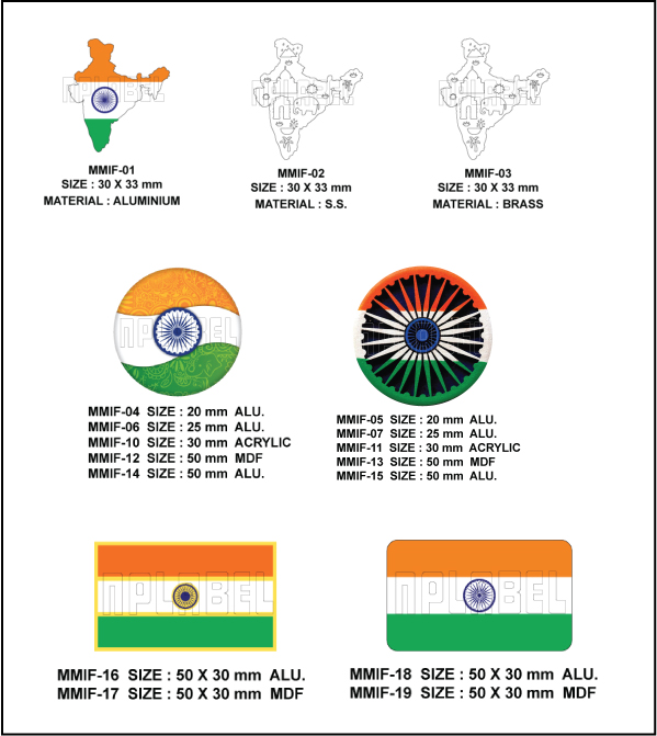 Indian Flag Pin Badges