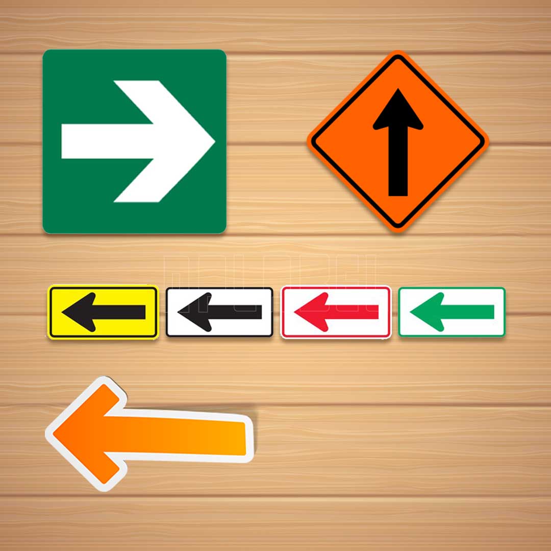 Direction Arrow Labels & Stickers