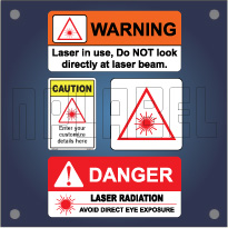 Caution and Warning Labels for UV / Laser Radiation