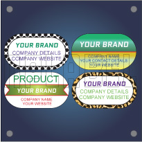 Oblong Shape PU Coating - Dome Stickers