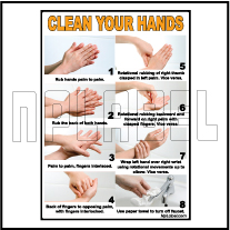 CD1910 COVID19 Instructions for Clean Hands Signages