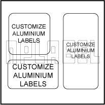 1625xx Customize Square / Rectangular Metal Labels