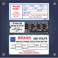 Customize Labels & Sticker for Induction Motors Customize Labels & Sticker for Induction Motors