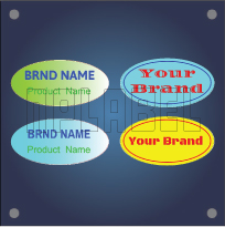 Oval Shape PU Coating - Dome Stickers Oval Shape PU Coating - Dome Stickers
